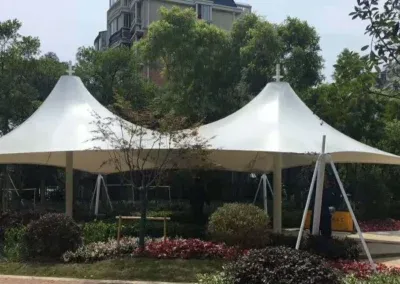 Canopy tensile shade structure
