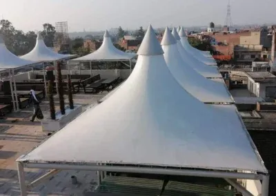 Canopy tensile shade structure