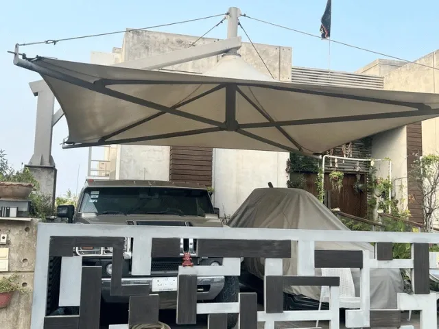 Pyramid-car-parking-shade Pyramid car parking shade