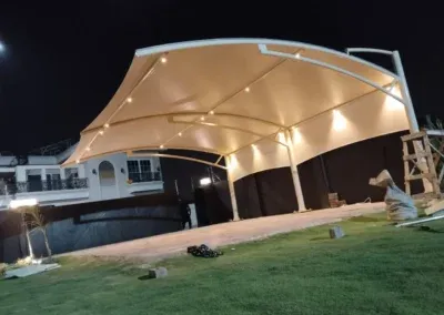 Car parking tensile shade structure