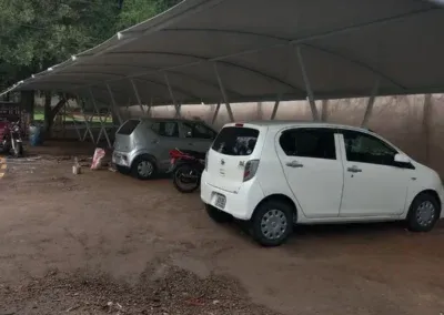 Car parking tensile shade structure