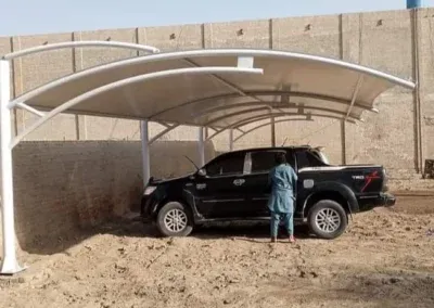 Car parking tensile shade structure