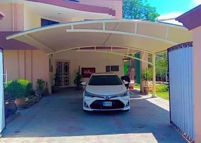 Car parking tensile shade structure