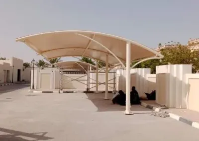 Car parking tensile shade structure