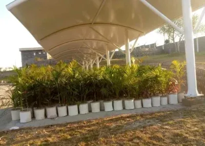 Car parking tensile shade structure