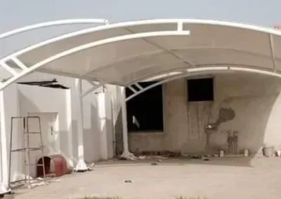 Car parking tensile shade structure