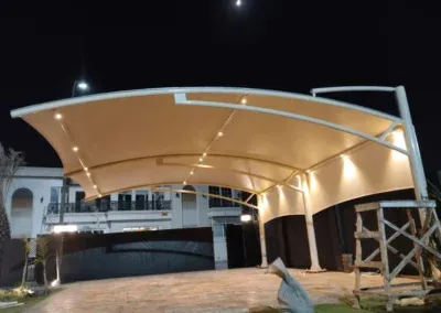 Car parking tensile shade structure