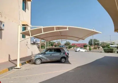 Car parking tensile shade structure