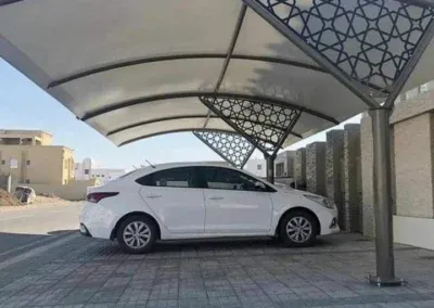 Car parking tensile shade structure
