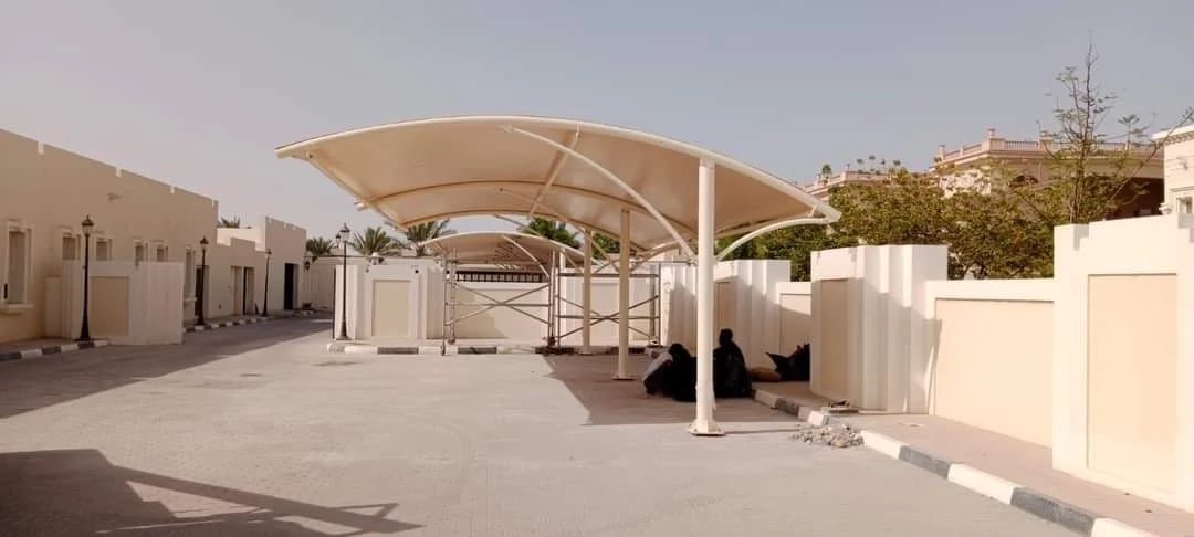 Car Parking Shades structure from the FR Tensile Shades portfolio