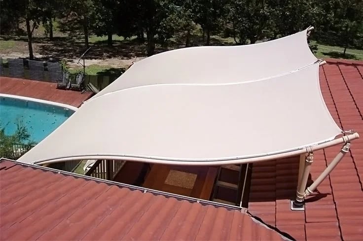 Roof Shades structure from the FR Tensile Shades portfolio